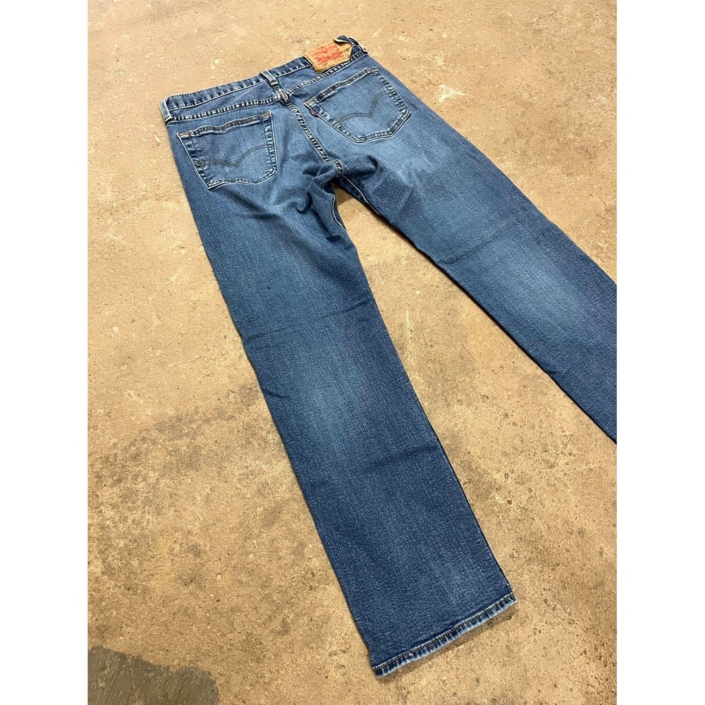 Levi's 501 Original Jeans Mens 34x32 Blue Denim Cotton Stretch Mid Rise Straight - Picture 12 of 16